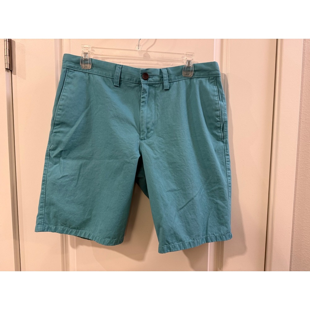 Banana‎ Republic Aiden Short Mens 33 Teal Blue Slim Fit Chino Shorts 9.5 Inseam